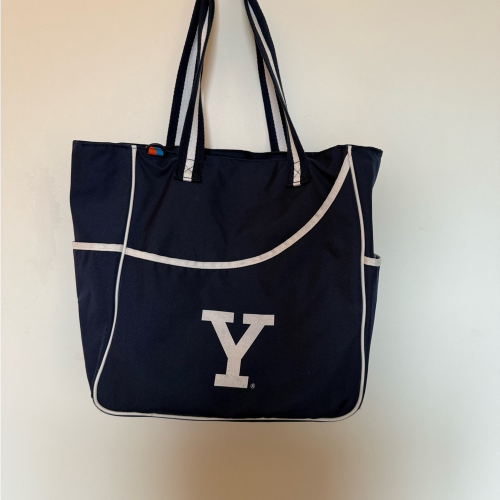 YALE Navy Blue 'Y' Logo Tote Bag